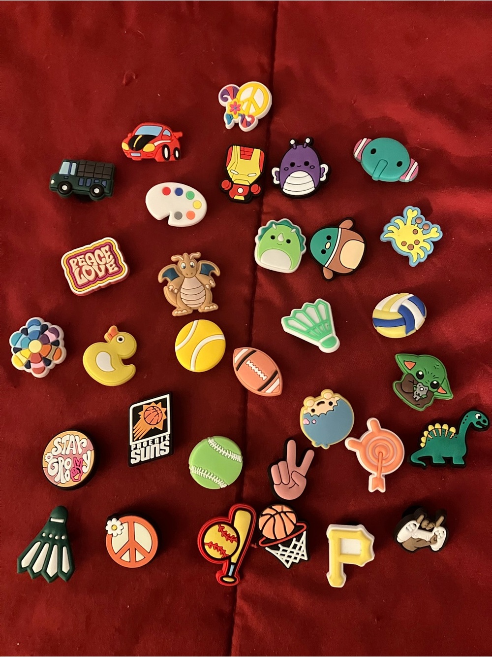 Lot of 32 Shoe Charms - Multicolor Fun Croc Jibbitz Style Charms